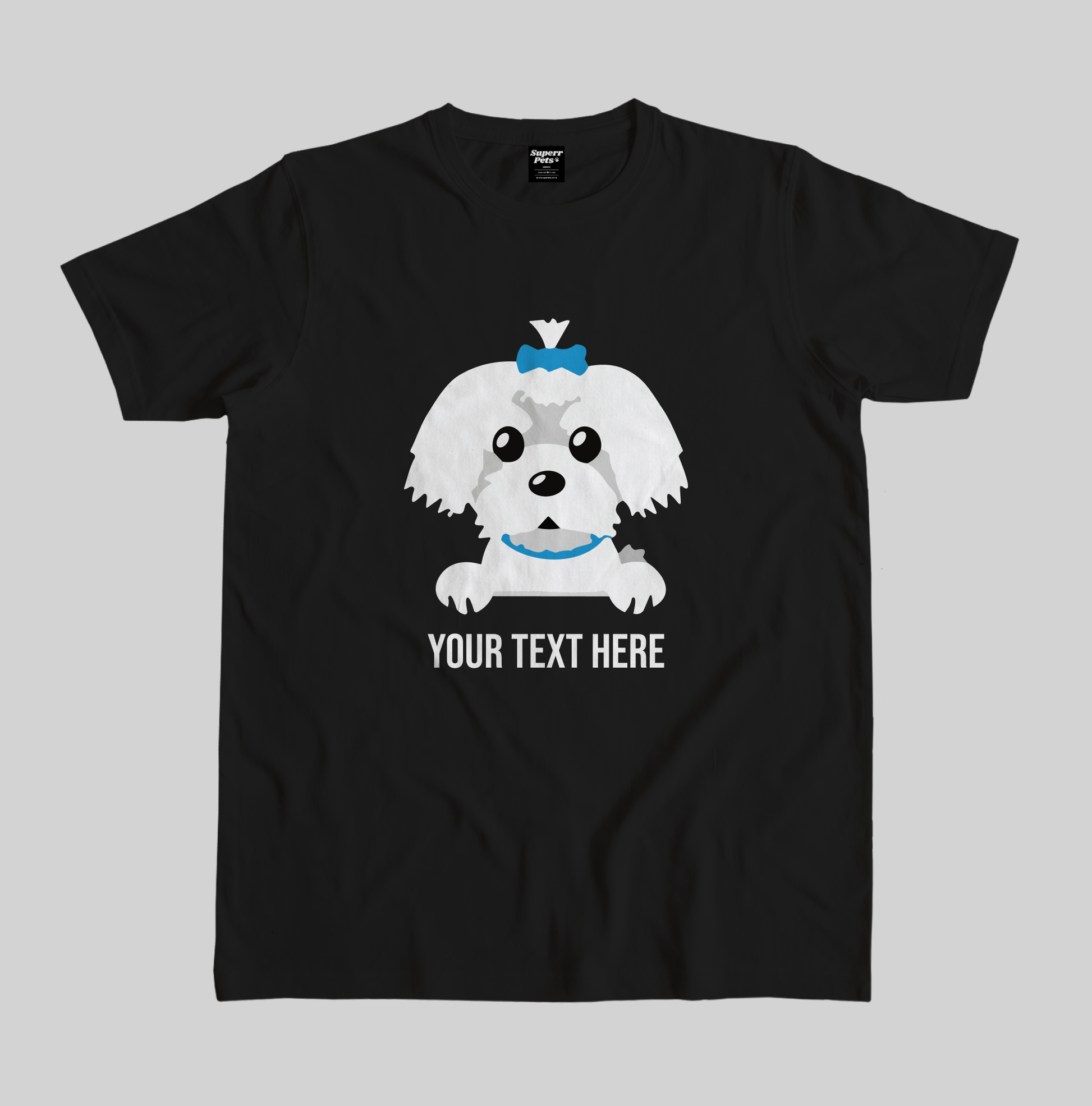 Superr Pets Custom Breed Name T-Shirt Custom Maltese Breed T-Shirt