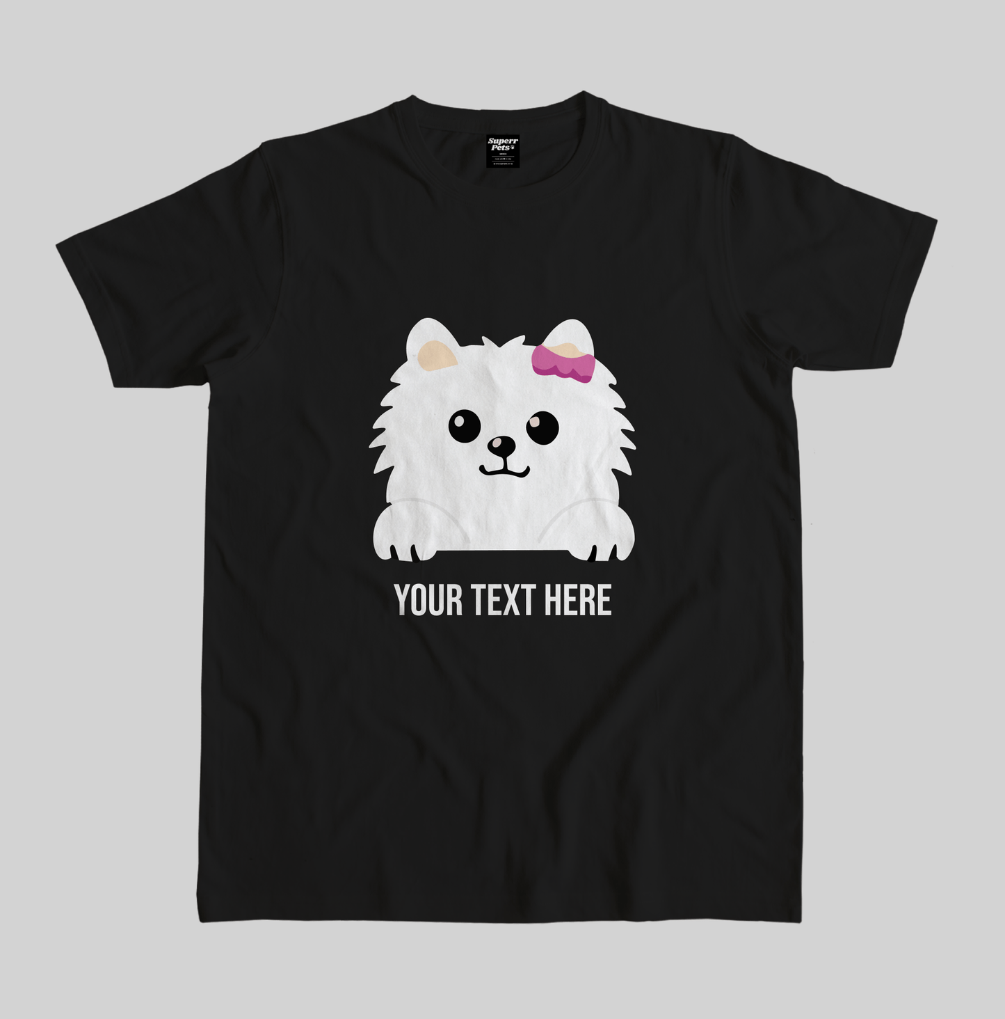 Superr Pets Custom Breed Name T-Shirt Custom Pomeranian Breed T-Shirt