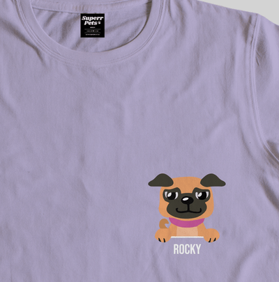 Superr Pets Custom Breed Name T-Shirt Custom Pug Breed T-Shirt