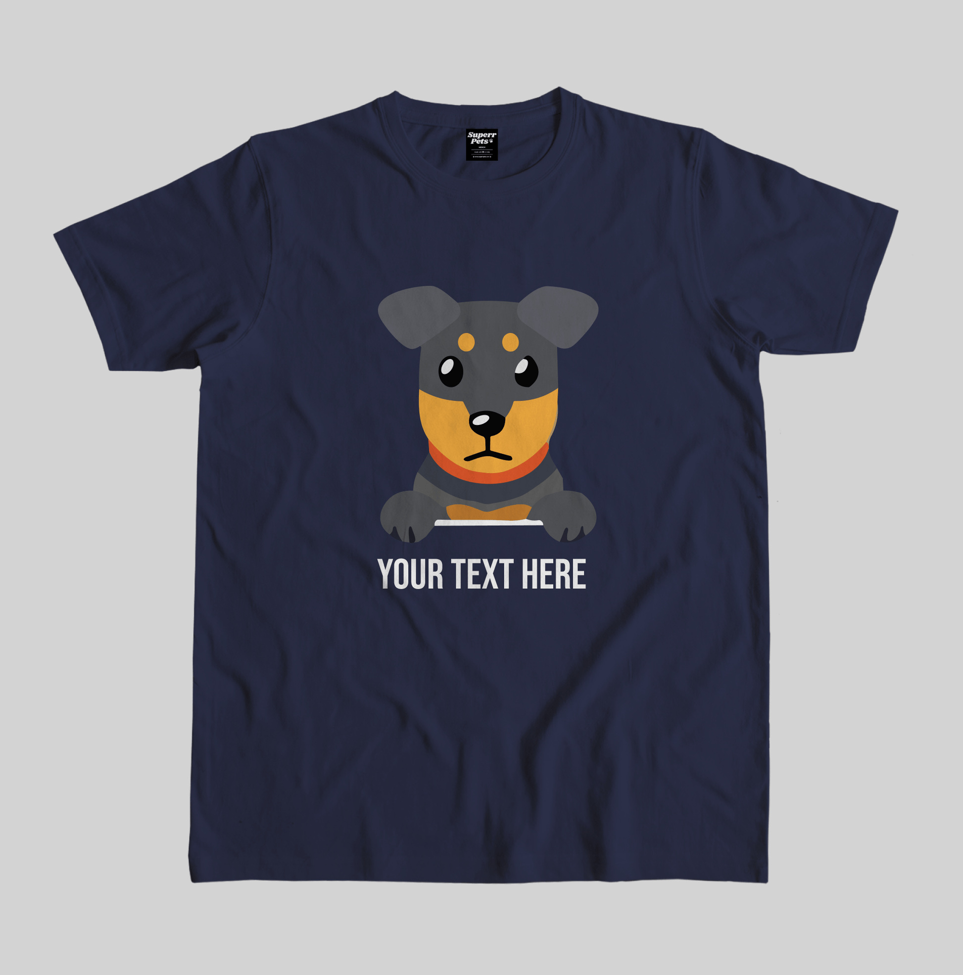 Superr Pets Custom Breed Name T-Shirt Custom Rottweiler Breed T-Shirt