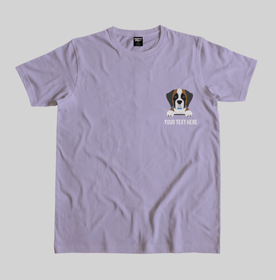 Superr Pets Custom Breed Name T-Shirt Custom Saint Bernard Breed T-Shirt