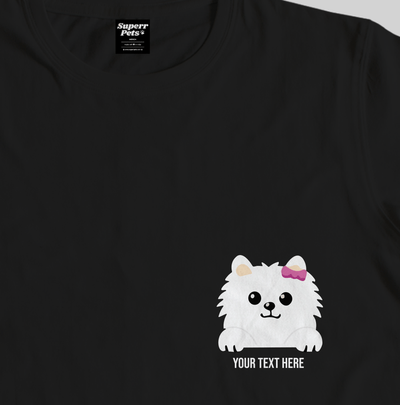 Superr Pets Custom Breed Name T-Shirt T-Shirt / Black / S Custom Pomeranian Breed T-Shirt