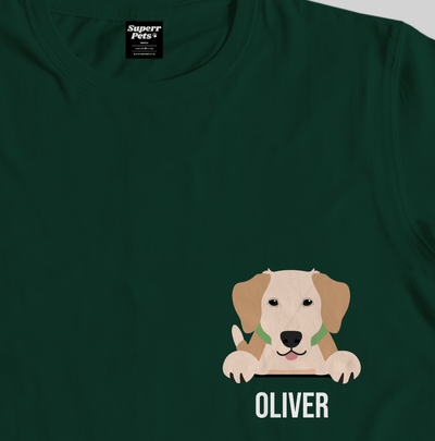 Superr Pets Custom Breed Name T-Shirt T-Shirt / Bottle Green / S Custom Labrador Breed T-Shirt