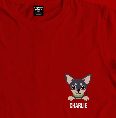 Superr Pets Custom Breed Name T-Shirt T-Shirt / Red / S Custom Chihuahua Breed T-Shirt