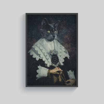 Superr Pets Custom Pet Portraits Black / A4 / Framed Lady From The Lowlands | Custom Pet Portraits