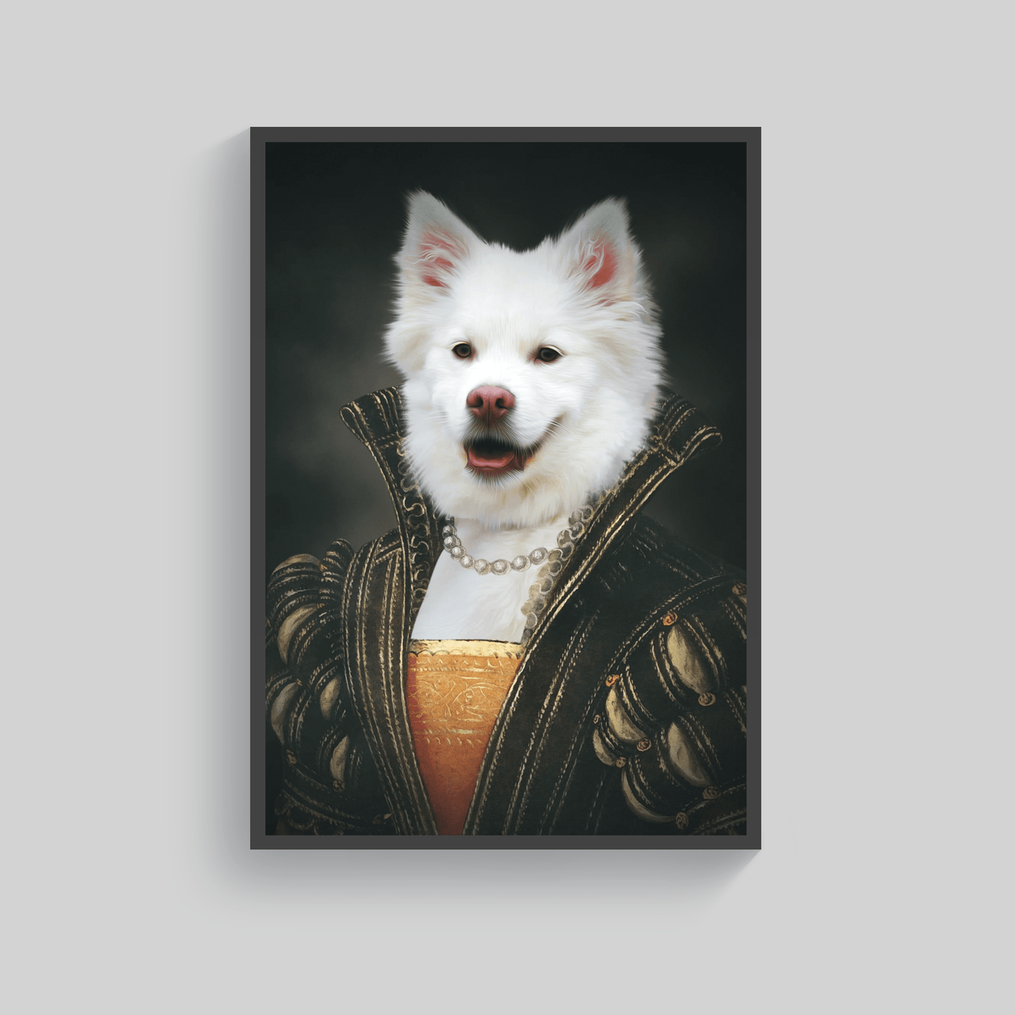 Superr Pets Custom Pet Portraits Black / A4 / Framed Princess Of Hearts | Custom Pet Portraits