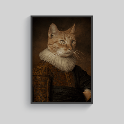 Superr Pets Custom Pet Portraits Black / A4 / Framed The Baroness | Custom Pet Portraits