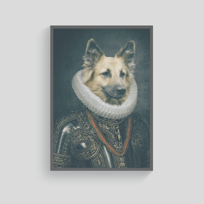 Superr Pets Custom Pet Portraits Black / A4 / Framed The Count | Custom Pet Portraits