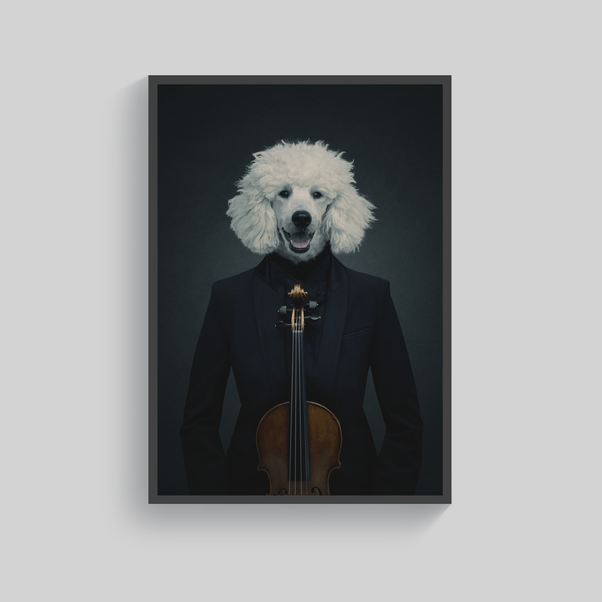 Superr Pets Custom Pet Portraits Black / A4 / Framed The Musical Maestro | Custom Pet Portraits