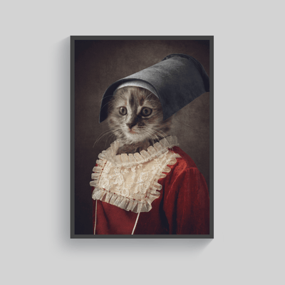 Superr Pets Custom Pet Portraits Black / A4 / Framed The Peasant Girl | Custom Pet Portraits