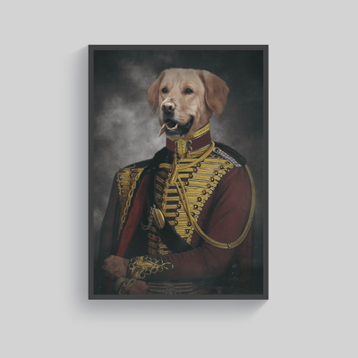 Superr Pets Custom Pet Portraits Black / A4 / Framed The Pope's General | Custom Pet Portraits