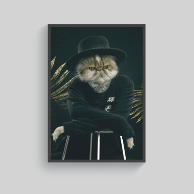 Superr Pets Custom Pet Portraits Black / A4 / Framed The Producer | Custom Pet Portraits