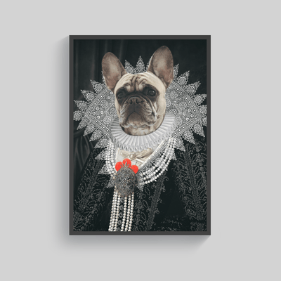 Superr Pets Custom Pet Portraits Black / A4 / Framed The Queen Of Rome | Custom Pet Portraits