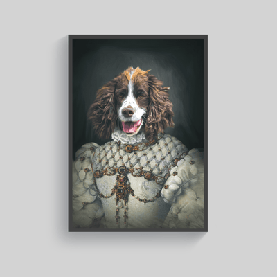 Superr Pets Custom Pet Portraits Black / A4 / Framed The Shy Princess | Custom Pet Portraits