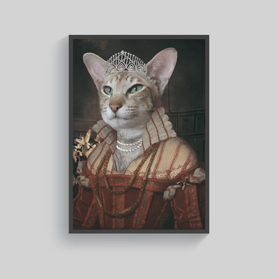 Superr Pets Custom Pet Portraits Black / A4 / Framed The Sicilian Princess | Custom Pet Portraits