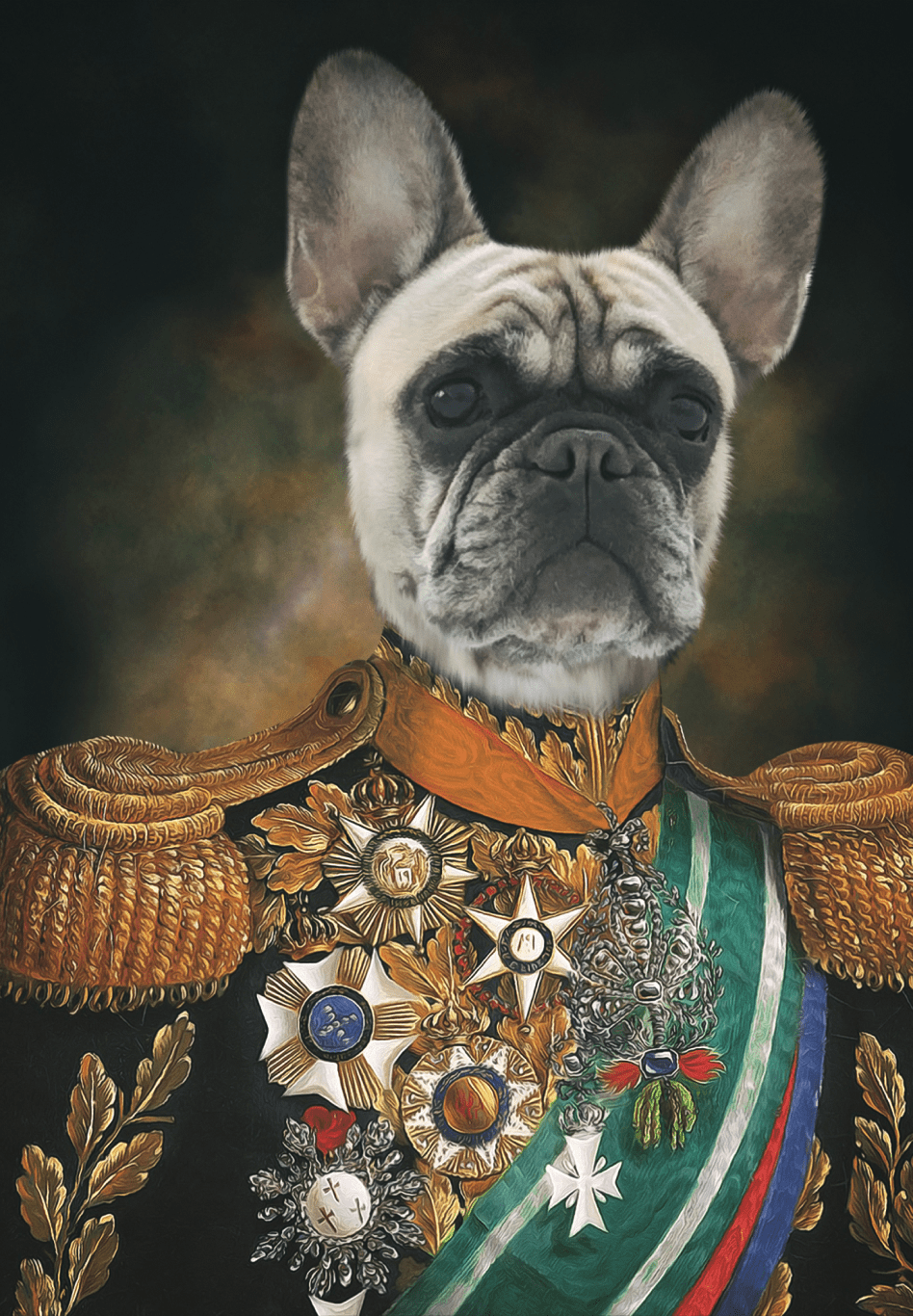 Superr Pets Custom Pet Portraits The General Of The Seas | Custom Pet Portraits