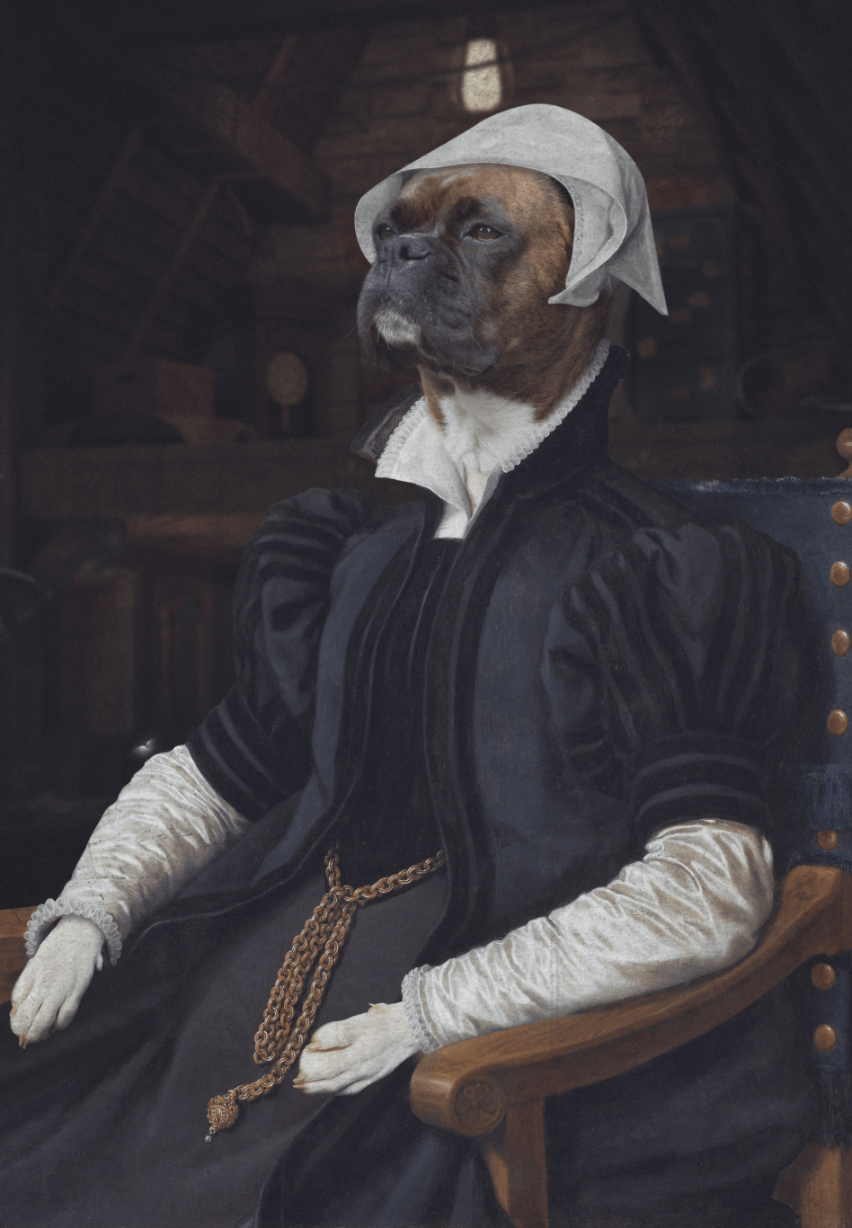 Superr Pets Custom Pet Portraits The Lonely Lady Of The Castle | Custom Pet Portraits