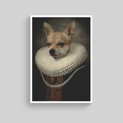 Superr Pets Custom Pet Portraits White / A4 / Framed The Cunning Minister | Custom Pet Portraits