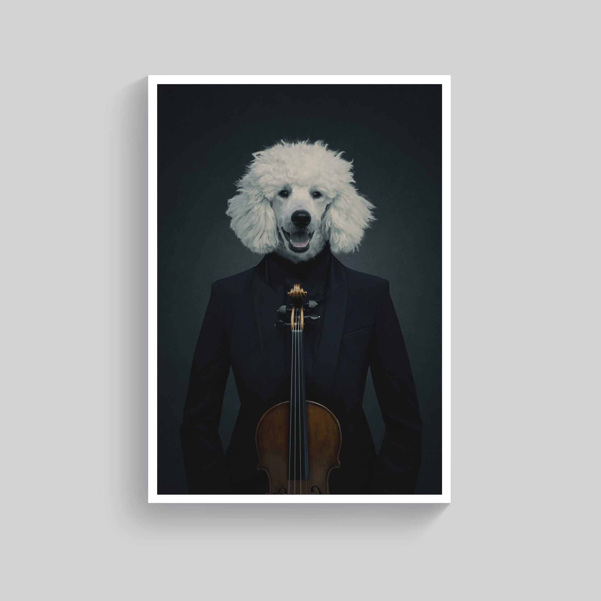 Superr Pets Custom Pet Portraits White / A4 / Framed The Musical Maestro | Custom Pet Portraits