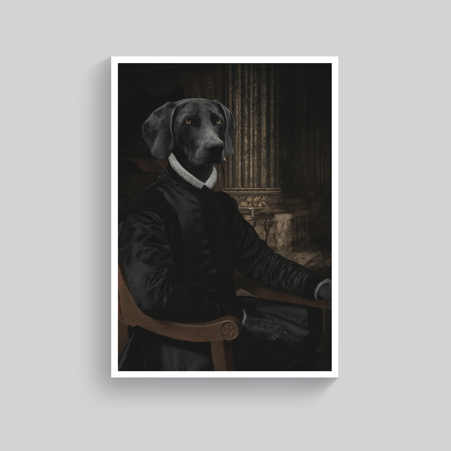 Superr Pets Custom Pet Portraits White / A4 / Framed The Philosopher | Custom Pet Portraits