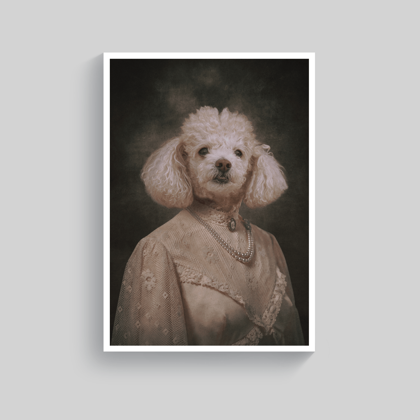 Superr Pets Custom Pet Portraits White / A4 / Framed The Princess Of Pearls | Custom Pet Portraits