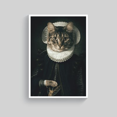 Superr Pets Custom Pet Portraits White / A4 / Framed The Queen Mother | Custom Pet Portraits