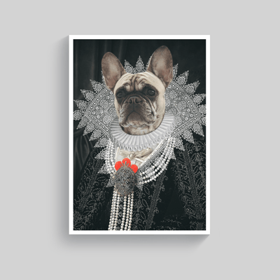 Superr Pets Custom Pet Portraits White / A4 / Framed The Queen Of Rome | Custom Pet Portraits
