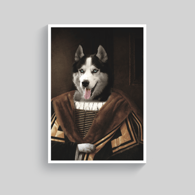 Superr Pets Custom Pet Portraits White / A4 / Framed The Renowned Poet | Custom Pet Portraits