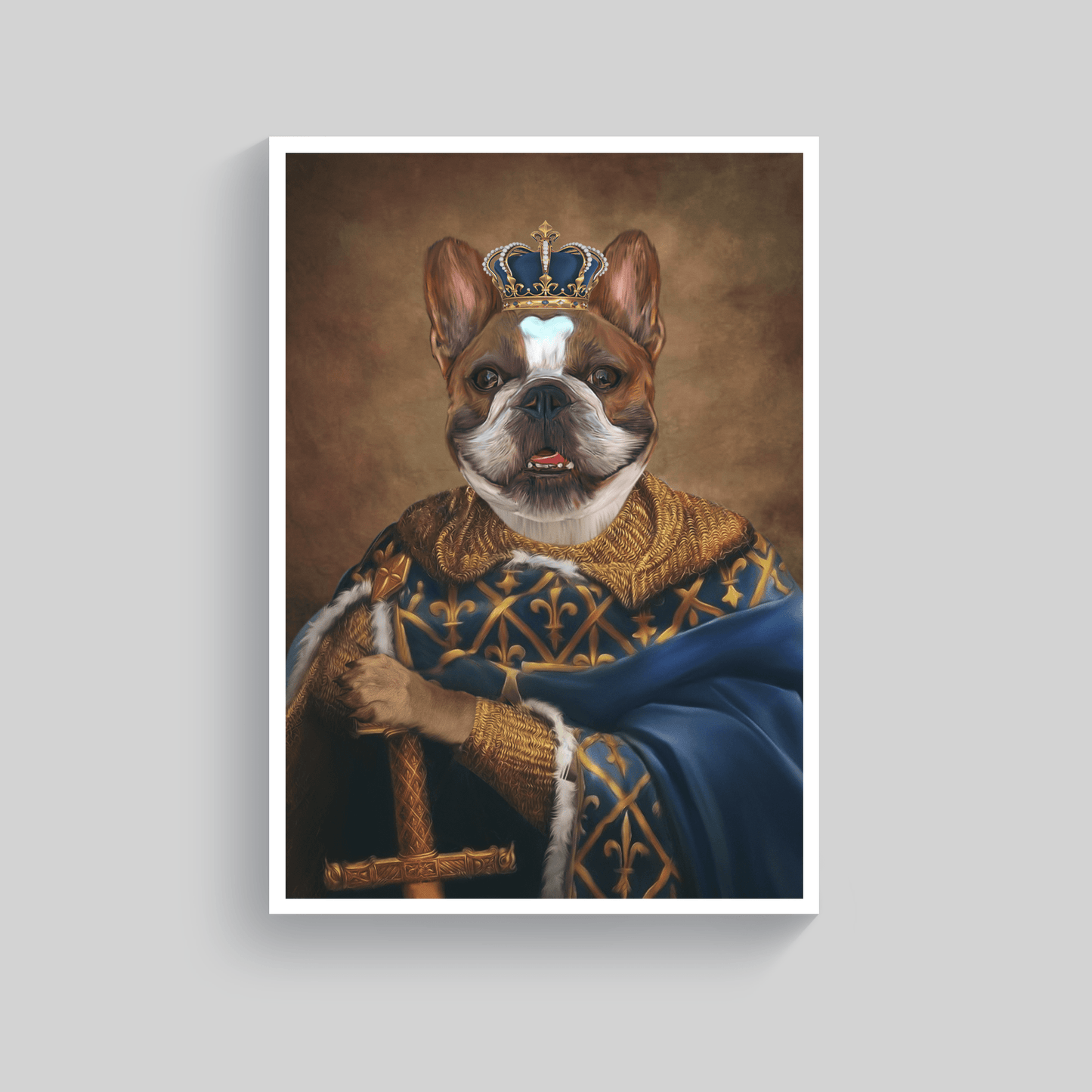 Superr Pets Custom Pet Portraits White / A4 / Framed The Ruler | Custom Pet Portraits