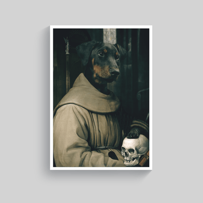 Superr Pets Custom Pet Portraits White / A4 / Framed The Sacred Priest | Custom Pet Portraits