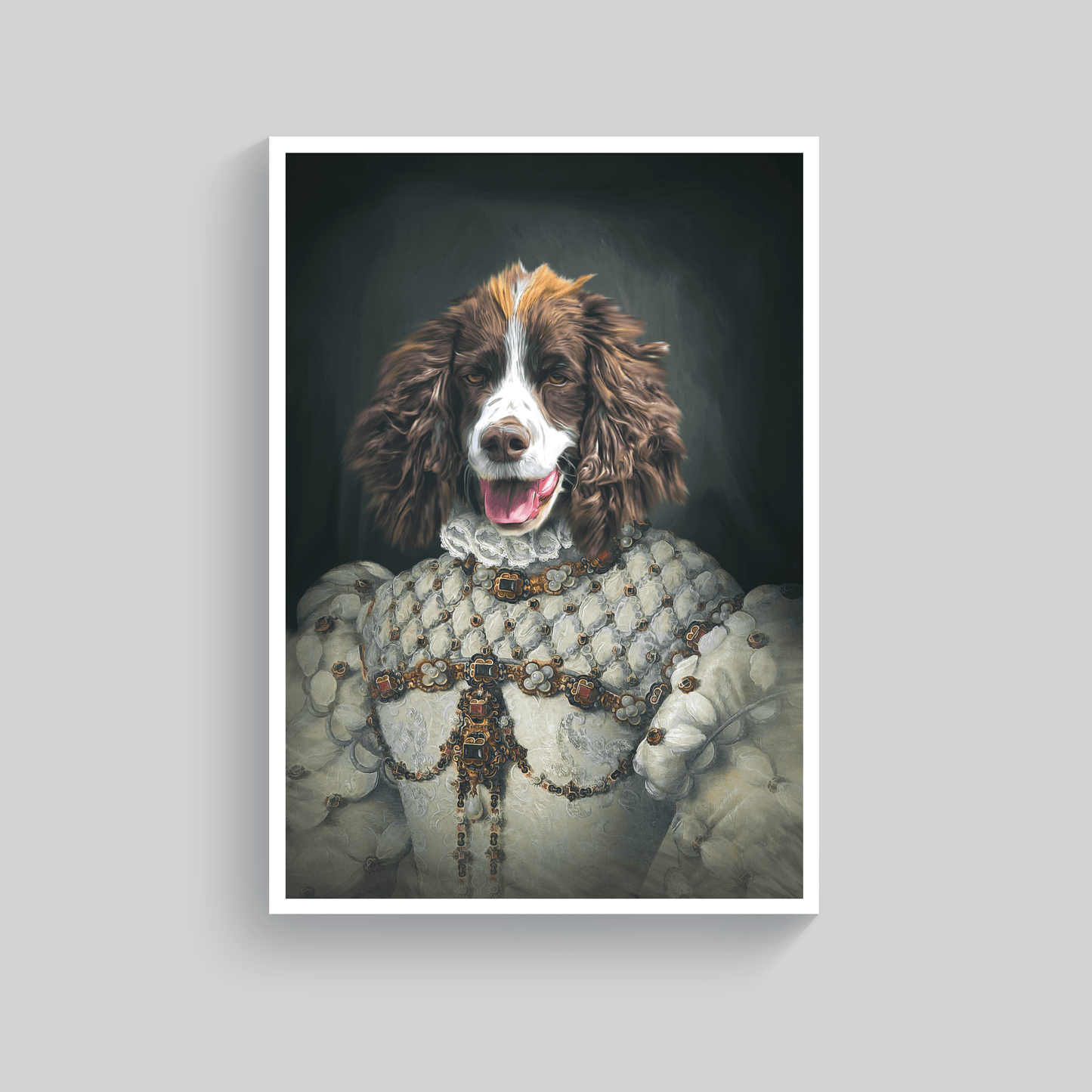 Superr Pets Custom Pet Portraits White / A4 / Framed The Shy Princess | Custom Pet Portraits