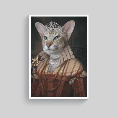Superr Pets Custom Pet Portraits White / A4 / Framed The Sicilian Princess | Custom Pet Portraits
