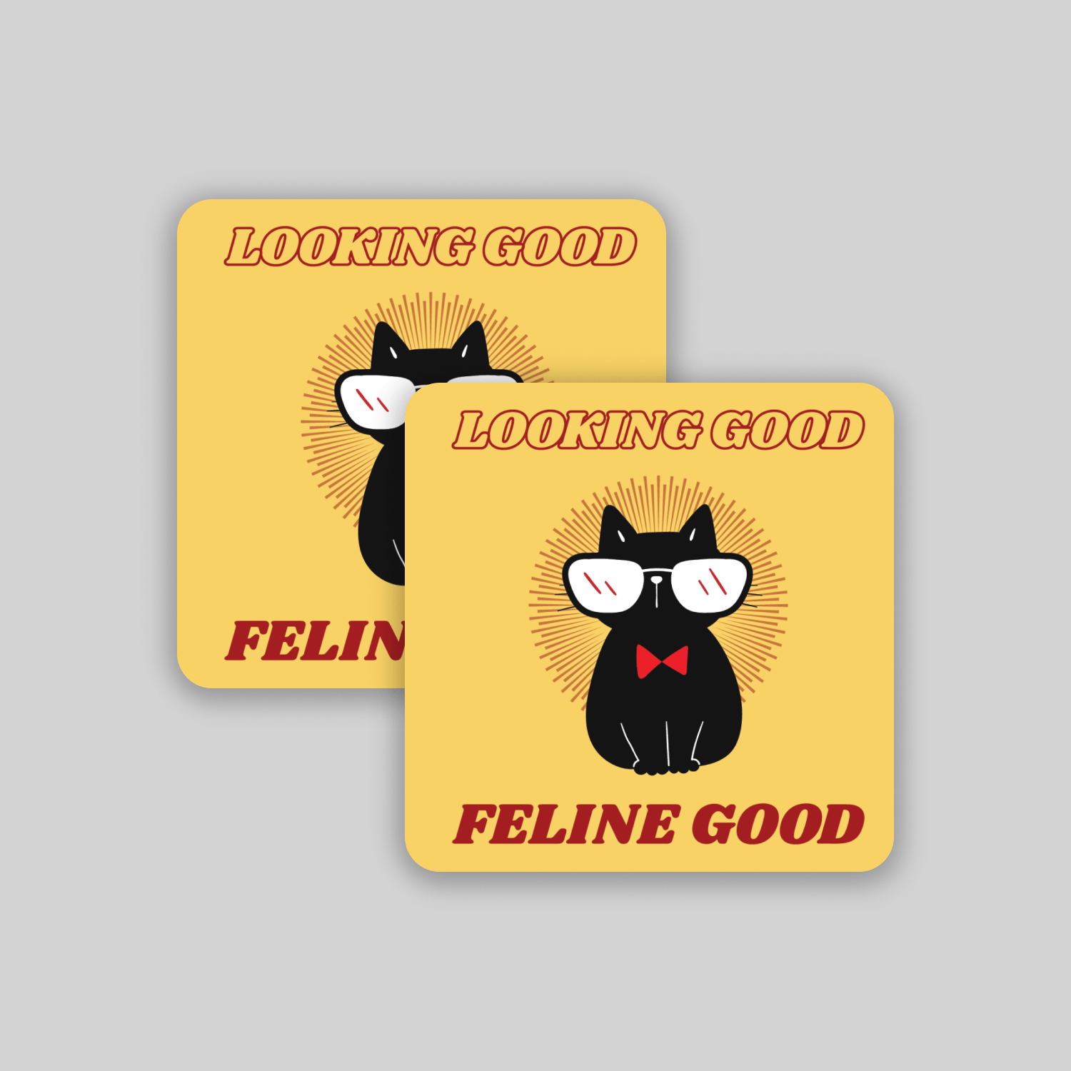 Superr Pets Fridge Magnet Set Of 2 Looking Good Feline Good | Fridge Magnet