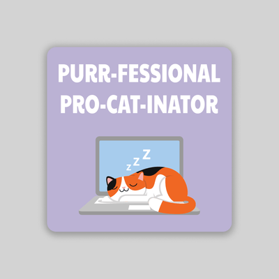 Superr Pets Fridge Magnet Single Purrfessional Procatinator | Fridge Magnet