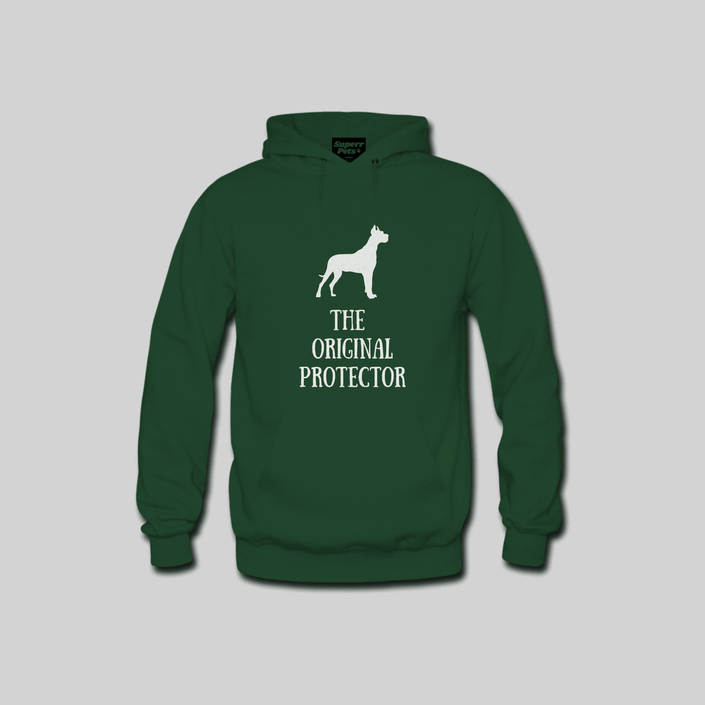 Superr Pets Hooded Sweatshirt Hooded Sweatshirt / Bottle Green / S The Original Protector | Hooded Sweatshirt