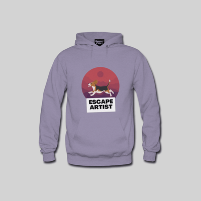 Superr Pets Hooded Sweatshirt Hooded Sweatshirt / Lavender / S Escape Artist | Hooded Sweatshirt