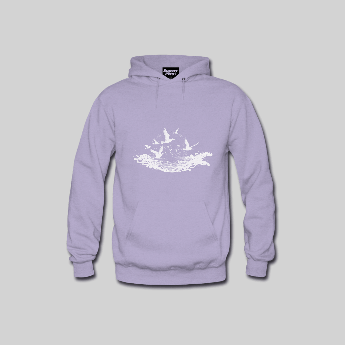 Superr Pets Hooded Sweatshirt Hooded Sweatshirt / Lavender / S Serene Symphony | Hooded Sweatshirt