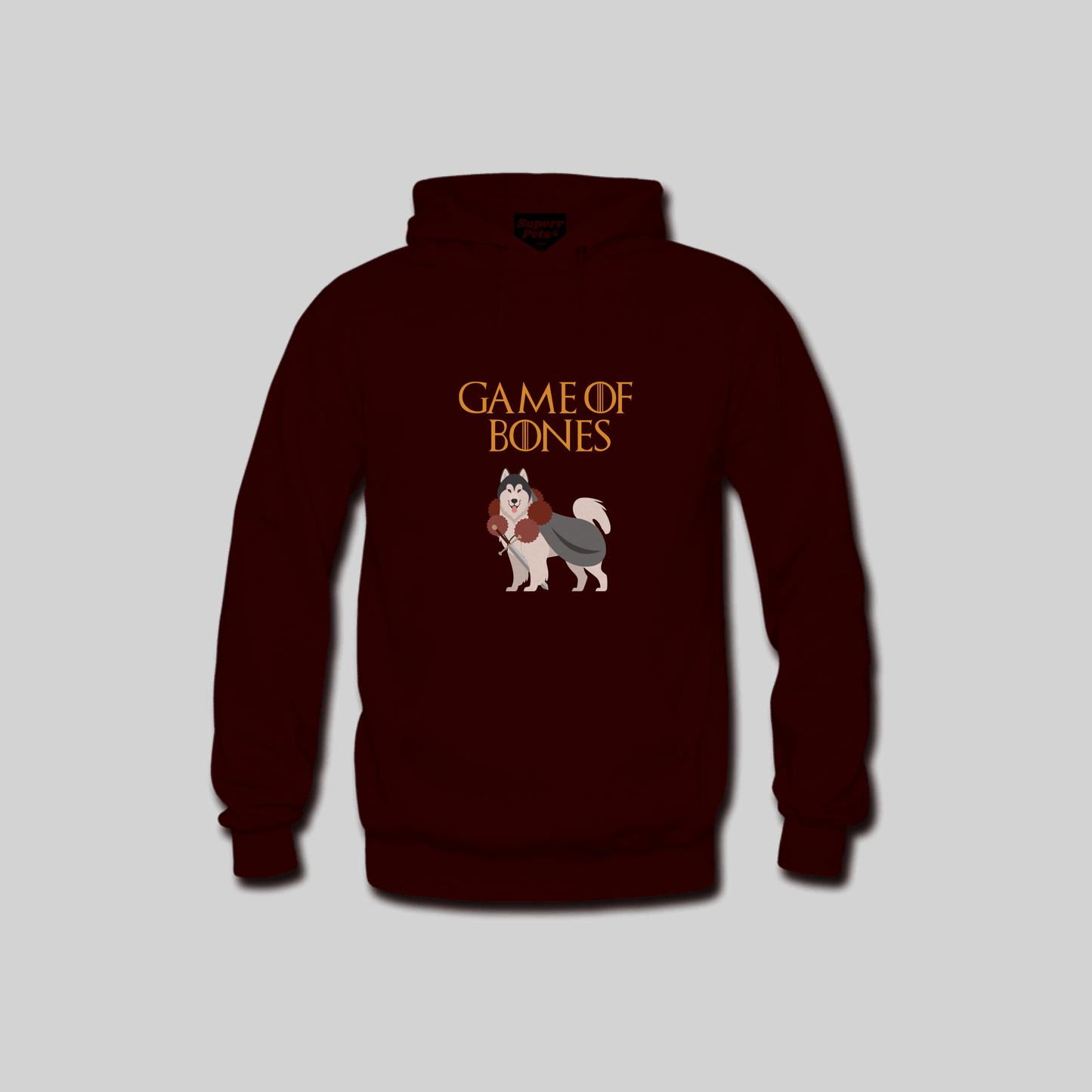 Superr Pets Hooded Sweatshirt Hooded Sweatshirt / Maroon / S Game of Bones | Hooded Sweatshirt