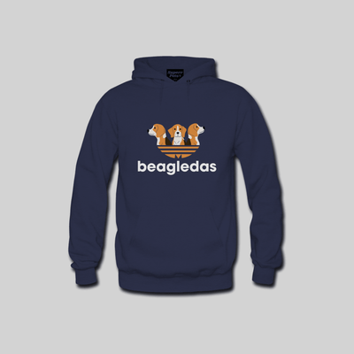 Superr Pets Hooded Sweatshirt Hooded Sweatshirt / Navy Blue / S Beagledas | Hooded Sweatshirt