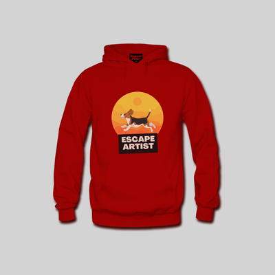 Superr Pets Hooded Sweatshirt Hooded Sweatshirt / Red / S Escape Artist | Hooded Sweatshirt