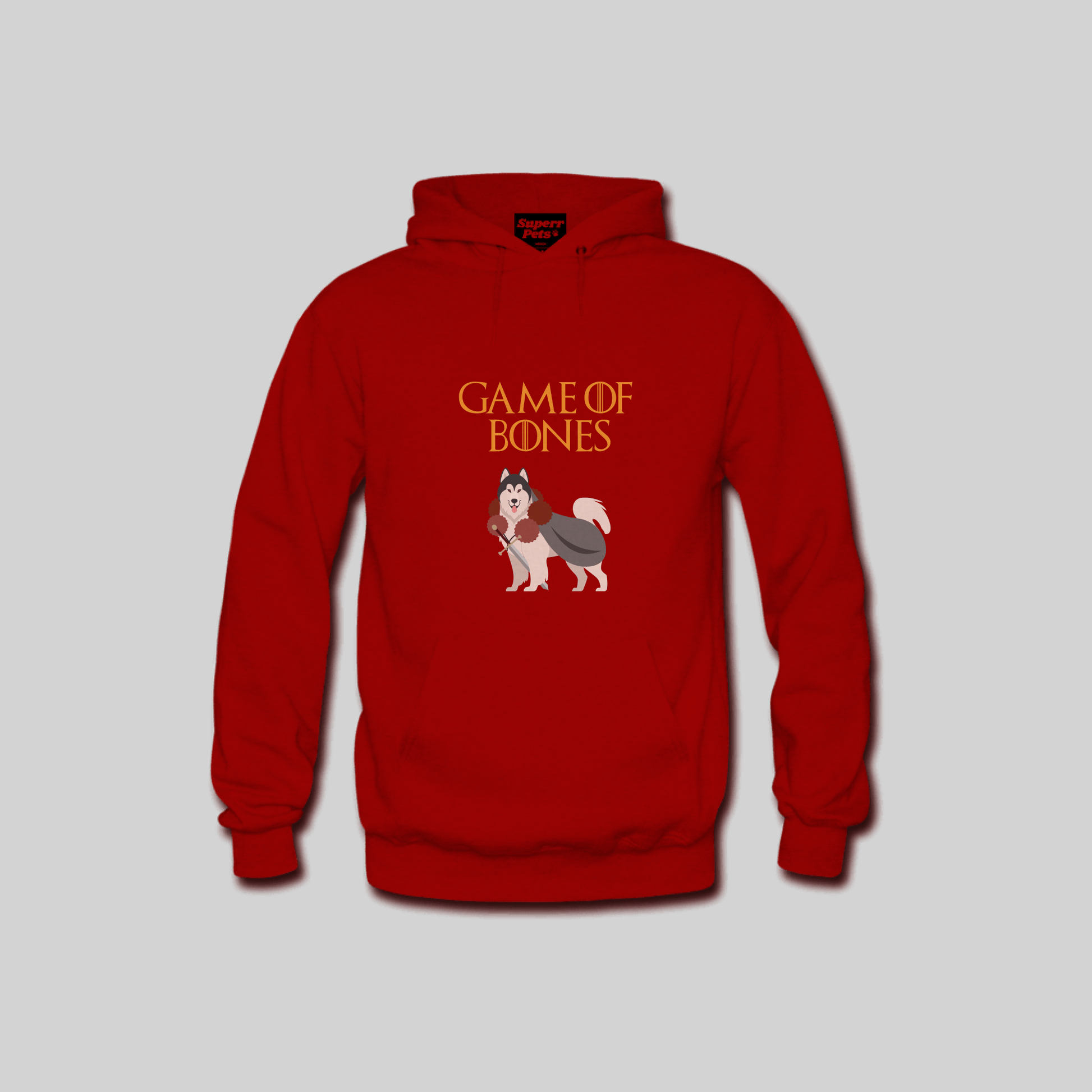 Superr Pets Hooded Sweatshirt Hooded Sweatshirt / Red / S Game of Bones | Hooded Sweatshirt