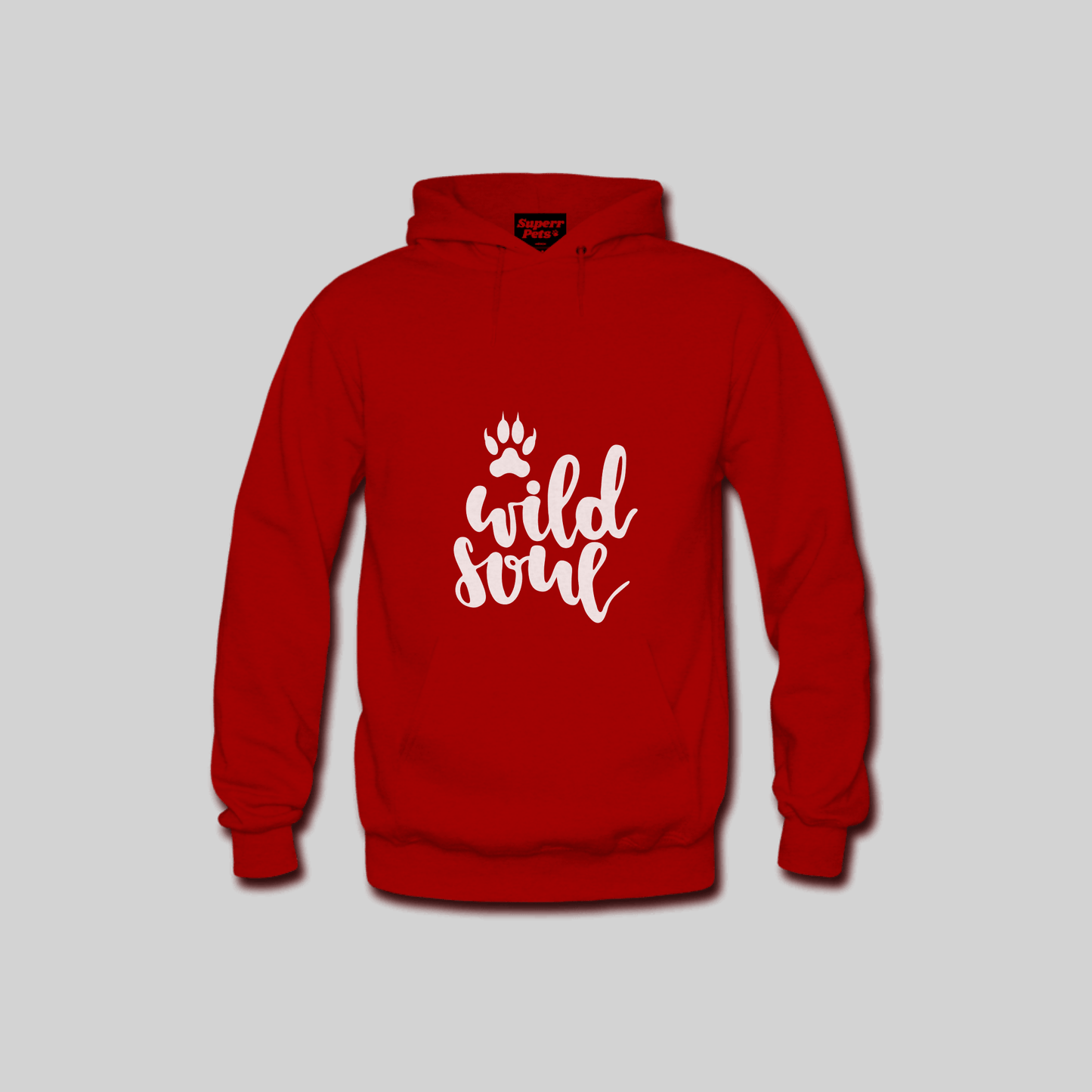 Superr Pets Hooded Sweatshirt Hooded Sweatshirt / Red / S Wild Soul | Hooded Sweatshirt