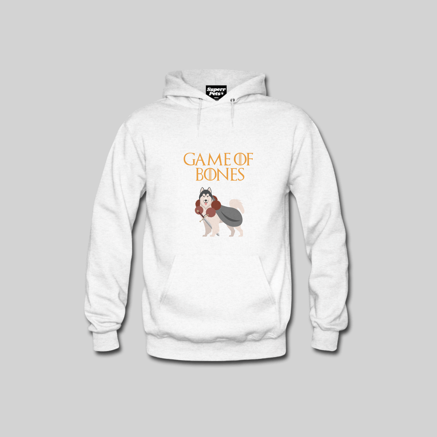 Superr Pets Hooded Sweatshirt Hooded Sweatshirt / White / S Game of Bones | Hooded Sweatshirt