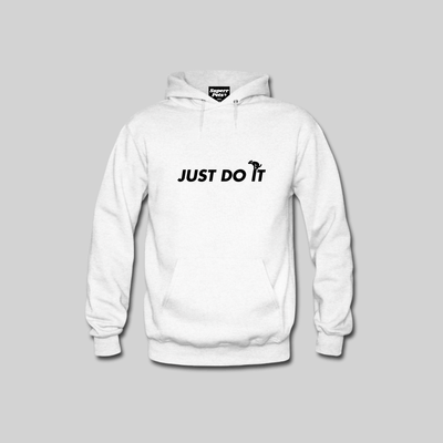 Superr Pets Hooded Sweatshirt Hooded Sweatshirt / White / S Just Do It | Hooded Sweatshirt