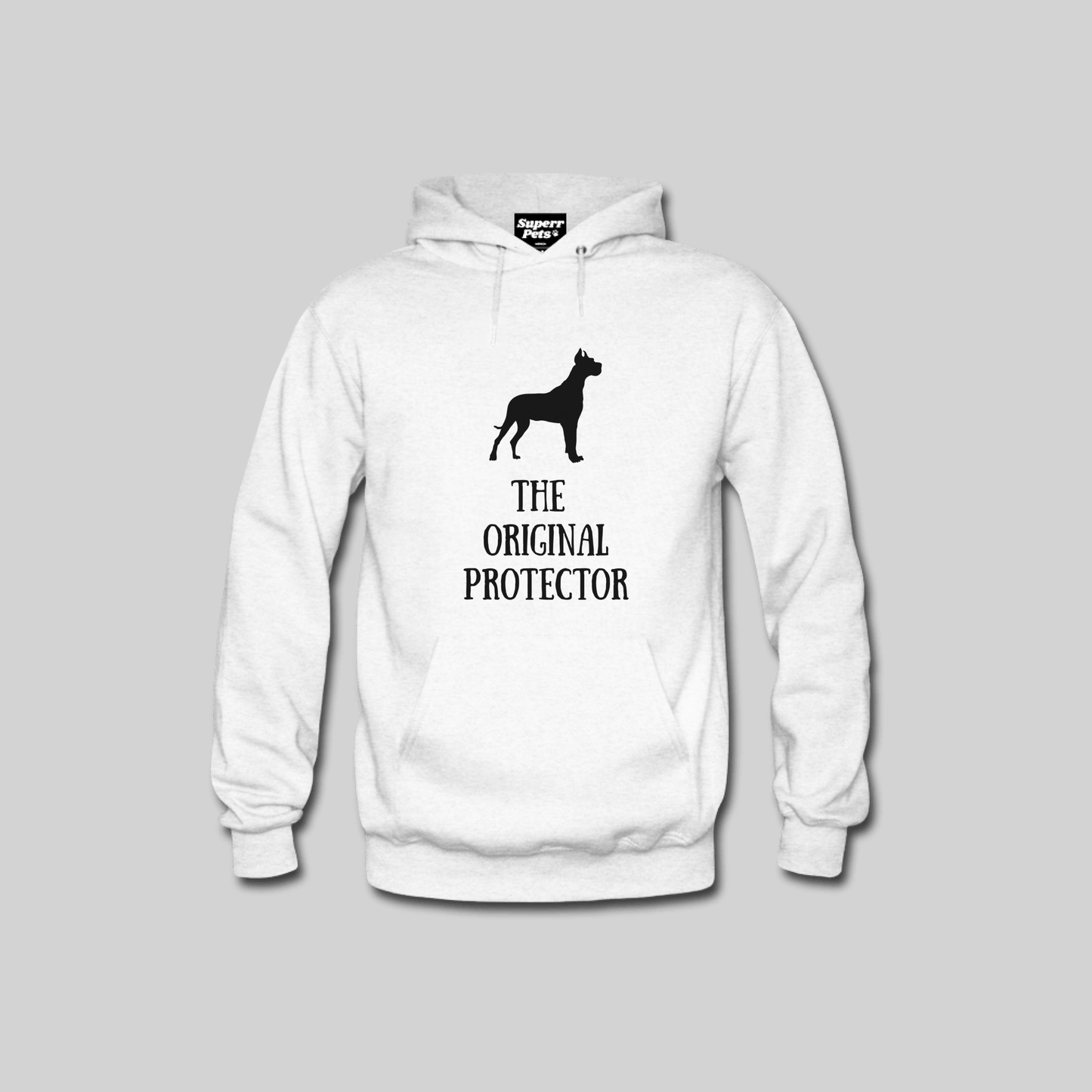 Superr Pets Hooded Sweatshirt Hooded Sweatshirt / White / S The Original Protector | Hooded Sweatshirt