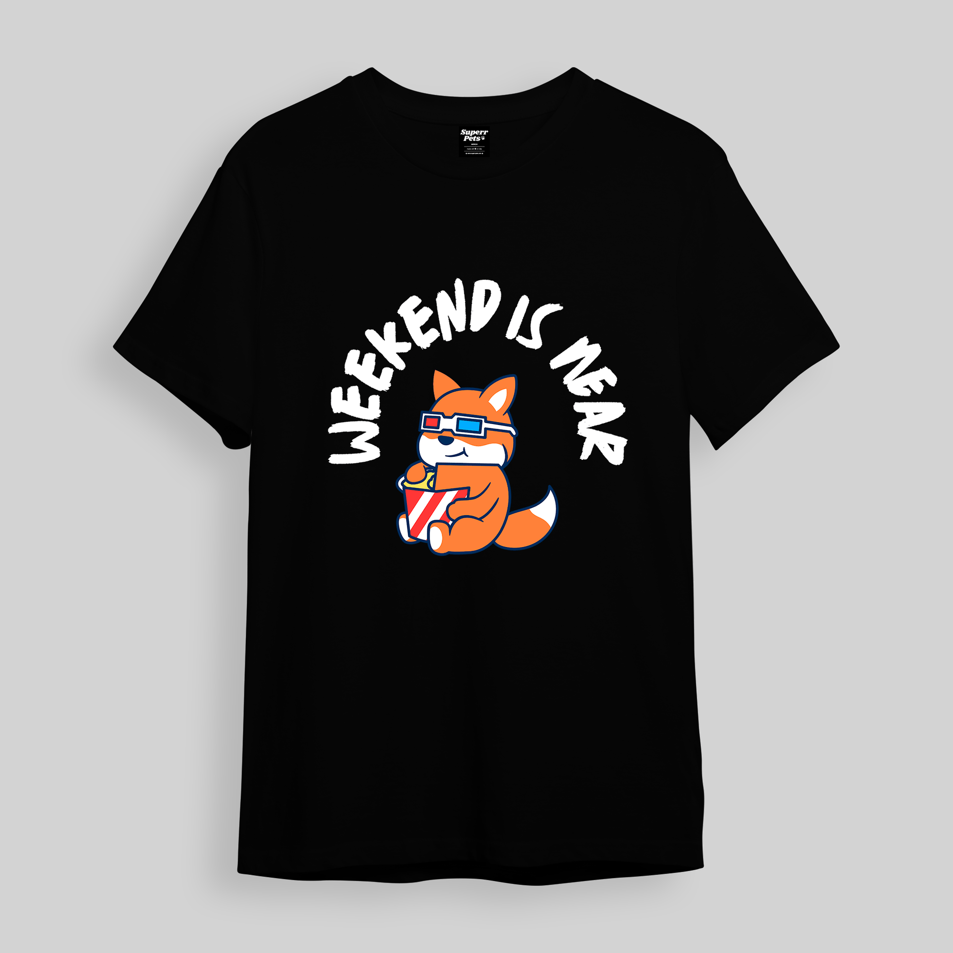 Superr Pets Oversized T-Shirt Oversized T-Shirt / Black / S Weekend Is Near | Oversized T-Shirt