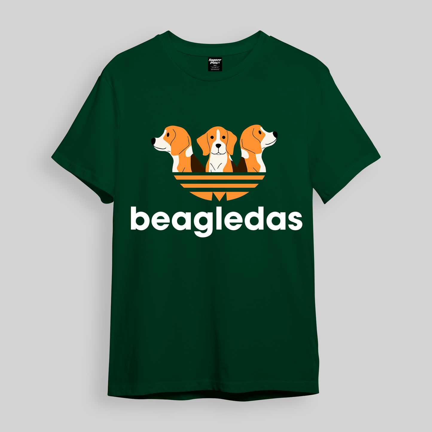 Superr Pets Oversized T-Shirt Oversized T-Shirt / Bottle Green / S Beagledas | Oversized T-Shirt