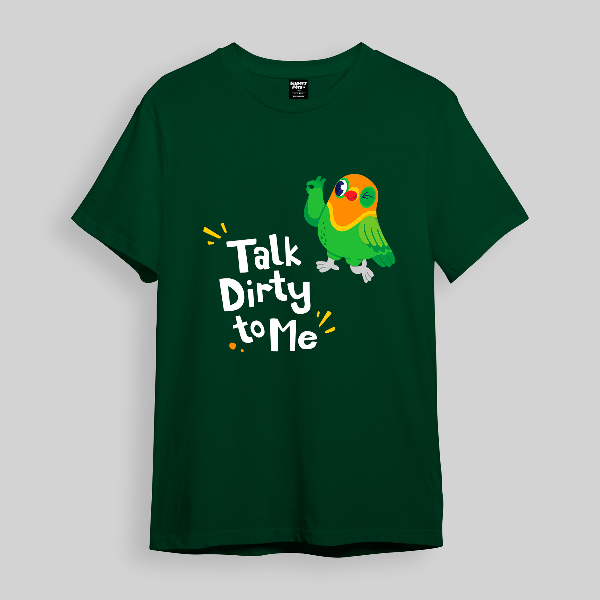 Superr Pets Oversized T-Shirt Oversized T-Shirt / Bottle Green / S Talk Dirty To Me | Oversized T-Shirt
