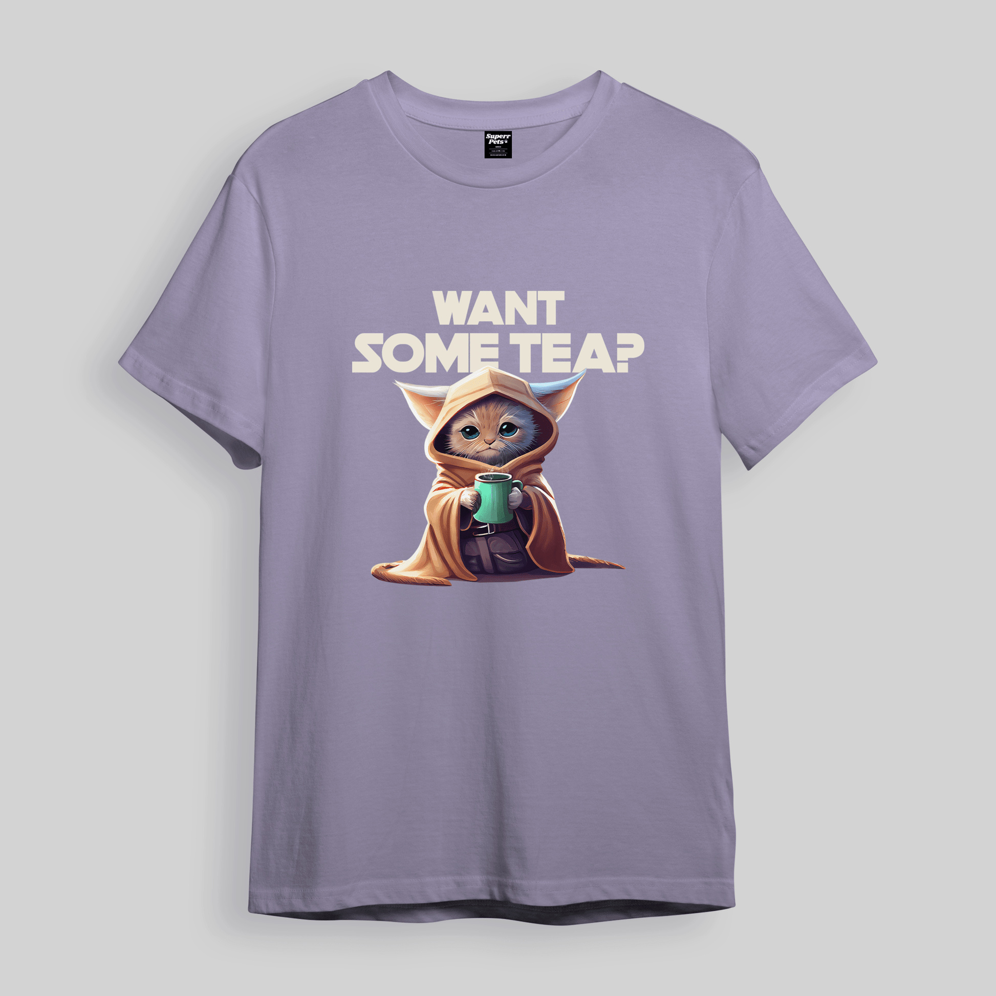 Superr Pets Oversized T-Shirt Oversized T-Shirt / Lavender / S Want Some Tea | Oversized T-Shirt