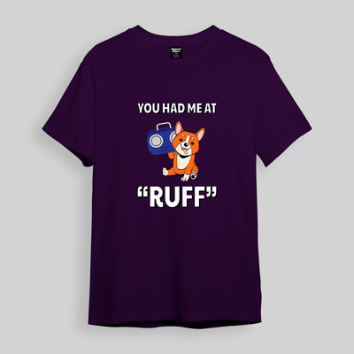 Superr Pets Oversized T-Shirt Oversized T-Shirt / Purple / S You Had Me At Ruff | Oversized T-Shirt